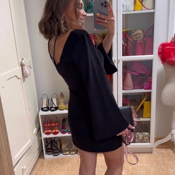 Zara Black Stone Mini Dress - Picture 6 of 16